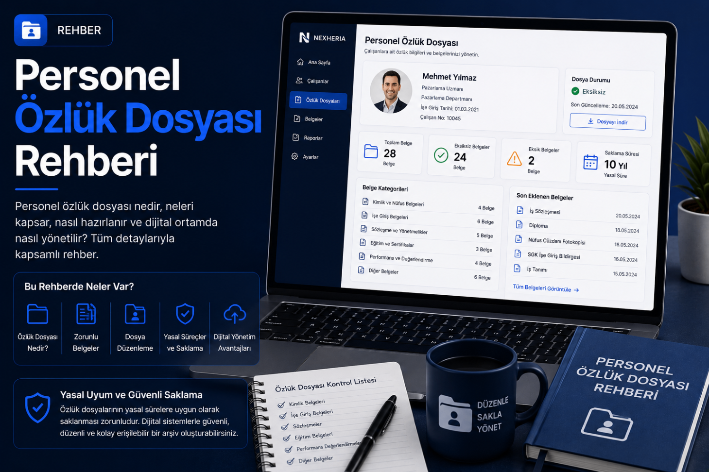 Personel Özlük Dosyası dashboard — belgeler ve saklama süreleri