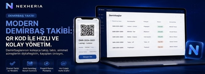 Modern Demirbaş Takibi — QR kod ile yönetim kapak görseli