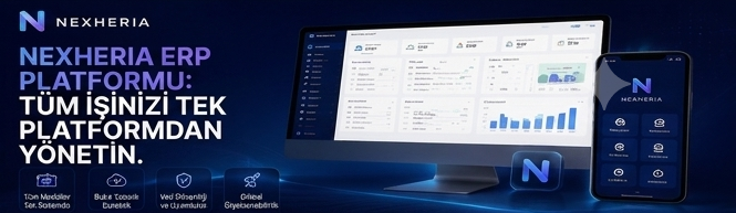 Nexheria ERP Platformu — Tüm işinizi tek platformdan yönetin kapak görseli